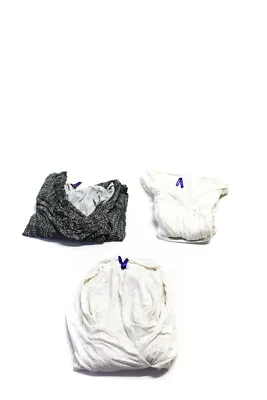 Seraphine Womens Maternity Long Sleeve Shirts Dress White Gray Size 6 Lot 3 • $42.69