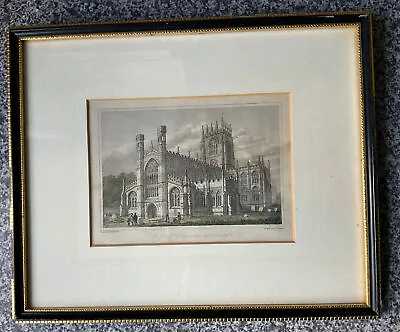£28 • Buy Vintage Print St Mary’s Church Beverley Framed Engraved J Shury Drawn N Whittock