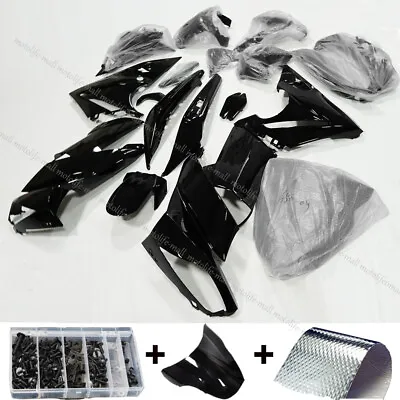 Glossy Black Fairing Kit For Kawasaki 2009-2011 ER-6f Ninja 650R EX650 + Bolts • $359.98