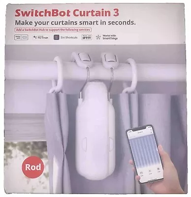 SwitchBot ‎Curtain Rod 3 Smart Opener Electric Motor Wireless *Open-box/New* • $64.99