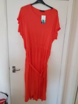Marks & Spencer Orange Beachwear Dress Size 24 New With Tags • £8.99