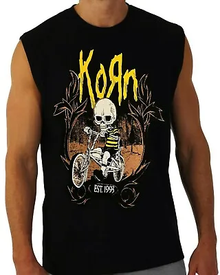 $12.99 • Buy KORN PUNK ROCK Band Black Muscle Shirt