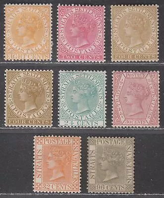 Malaya Straits Settlements 1882-91 QV Wmk Crown CA Selection To 96c Mint Mixed • $24.87