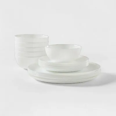 Glass 18pc Dinnerware Set White - Made By Design • $18.99