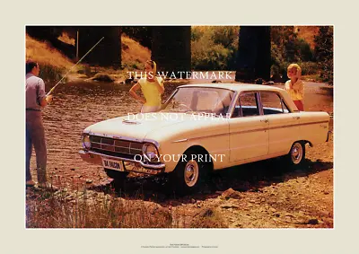 Ford Falcon XM Deluxe Art Print – 1964 Australian Model – Fishing Scene – Poster • $38.66