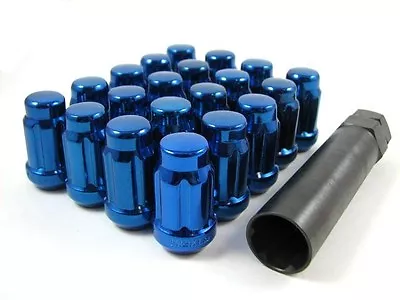 20 Pc Set Spline Tuner Lug Nuts | 1/2  | Blue | Ford Mustang Explorer • $32.91