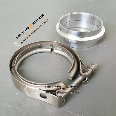 3.5  V-Band 89mm Aluminium Two Flanges+Stainless Steel V-Band Clamp Universal • $30.55