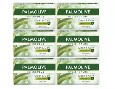 Palmolive Hygiene Plus Aloe Vera Bar Antibacterial Soap 3 Twin Packs  6×90G Bars • £12.49