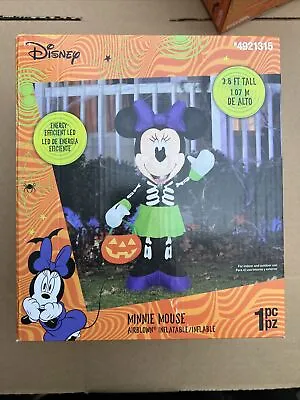 Disney Minnie Mouse Skeleton LED Lights￼ 3.5 Ft Airblown Inflatable Halloween • $46