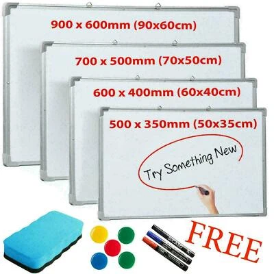 £10.95 • Buy Magnetic Whiteboard Small Large White Board Dry Wipe Notice Office Home School