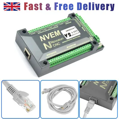 For MACH3 6Axis NVEM CNC Controller Ethernet Interface Motion Control Card Board • £114.95