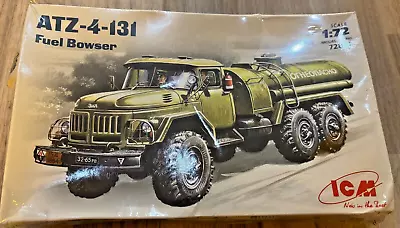 ICM ATZ-4-131 Fuel Bowser  (Plastic Model Kit)  1/72 ICM Vintage New Old Stock • $36.99