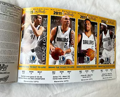 Dallas Mavericks Commemorative 2011 Playoff Tickets NBA Finals Nowitzki - RARE • $110