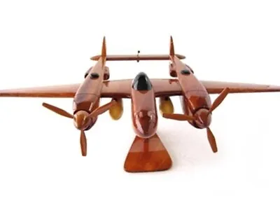 P-38 Lightning Highly Detailed Natural Mahogany Wood Display Model • $169.95