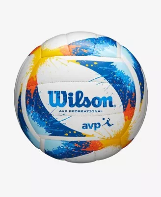 Wilson AVP Splatter Paint Official Beach Volleyball - Red/Orange NEW! • $16.99