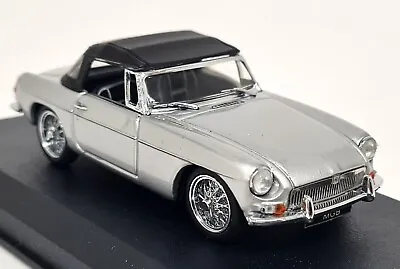 Detail 1/43 - MG MGB MK2 Soft Top Silver Diecast Scale Model Car • $72.25