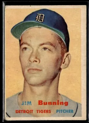 1957 Topps Jim Bunning RC Detroit Tigers #338 • $84.99