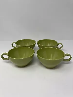 Prolon Melmac Dinnerware #7403 Avocado Green Melamine Coffee/Tea Cup ~ Set Of 4 • $18.99