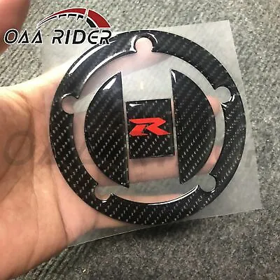 3D Carbon Fiber Tank Cover Oil Gas Cap Grip Sticker For Suzuki GSXR 600 750 1000 • $10.99