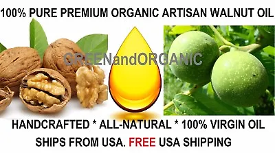 PREMIUM QUALITY Organic 16 Oz Walnut Oil 100% Pure Cold Pressed Fresh Natural • $18.88