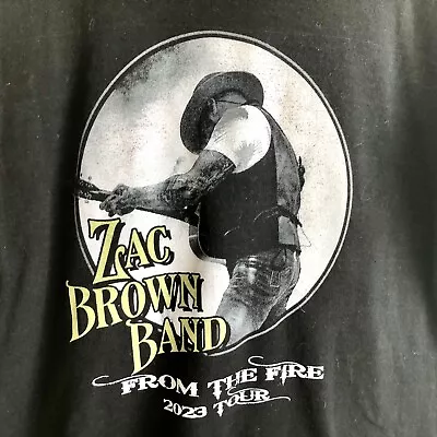 Zac Brown Band Tee Shirt “From The Fire 2023 Tour” Tee SZ XLG Exc. Cond. • $10