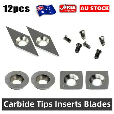 Carbide Tips Inserts Blades For Chisel Cutter Wood Turning Lathe Holder-Tool AU • $25.18