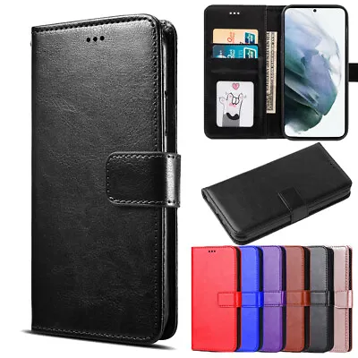 For Samsung Galaxy S8 S9 S10 S20 S21 S22 S23 S24 FE Wallet Leather Case Cover • $9.99