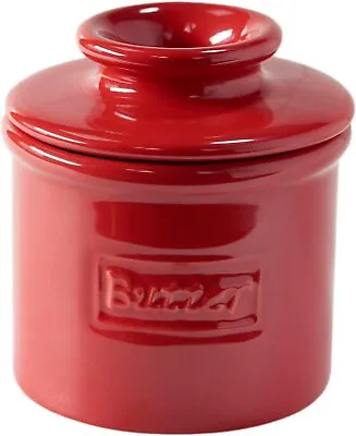 Butter Bell - The Original Crock By L Tremain A Maraschino Red  • $46.94