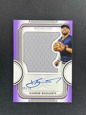 2022 Topps Defintive Collection Baseball Xander Bogaerts Jersey Auto /10 DZOXR • $1