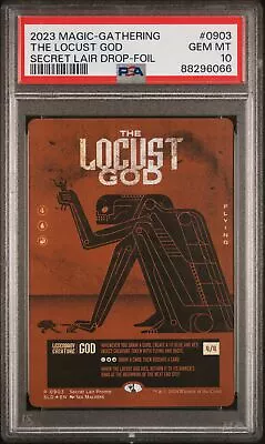 MTG The Locust God 0903 Secret Lair Drop Promo Foil PSA 10 Gem Mint • $28