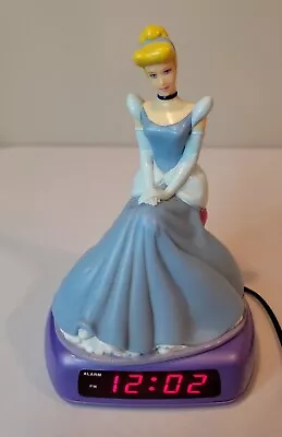 $25.50 • Buy Vintage Disney Princess Cinderella Night Light Alarm Clock Model 94522 Tested
