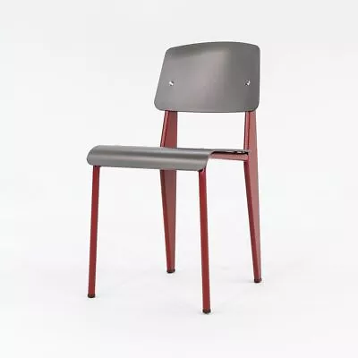 New Jean Prouve For Vitra Standard SP Dining Chair Japanese Red W Grey 12+ Avail • $800