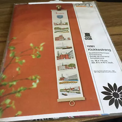 £20 • Buy BNIB OEHLENSCHLAGER  Danish Cross Stitch Bell Pull Kit- Scenes Of ARNHEM