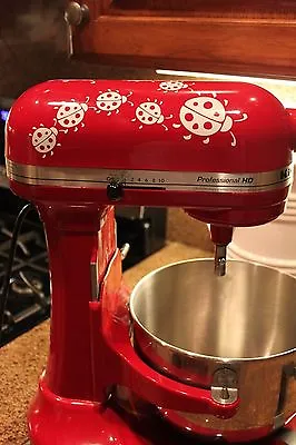 Kitchenaid Mixer Decal - Lady Bugs Vinyl Sticker - The Wall Works - Food & Wine • $9.99