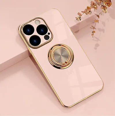 $9.99 • Buy For IPhone 14 13 12 11 Pro Max XS/X XR 8 7 Plus Case Luxury Plating Ring Cover