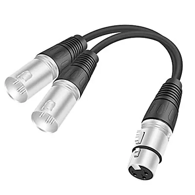 Xlr Splitter Cable 1 Xlr Female To 2 Xlr Male Patch Y Cable Balanced Microphone  • $11.76