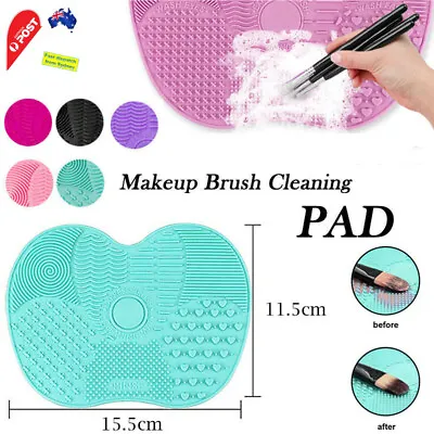 Makeup Cosmetic Silicone Brush Cleaner Washing Pad Mat Scrubber Board AU • $3.95