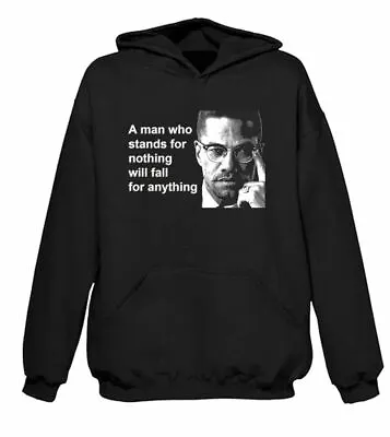Malcolm X Man Quote Hoodie - Black Panthers Civil Rights • $55.31