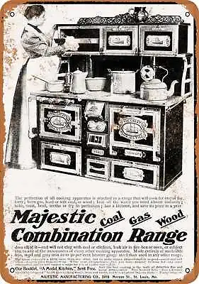 Metal Sign - 1899 Majestic Cooking Range -- Vintage Look • $18.66