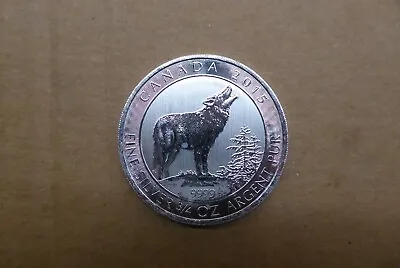 2015 3/4 Oz  .9999  Silver 2$ Canada Wolf • £28