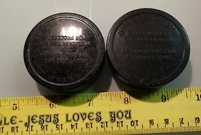 2 Empty Vintage Eastman Kodak Cine Kodak Movie Film Black Canisters 2  • $9.99