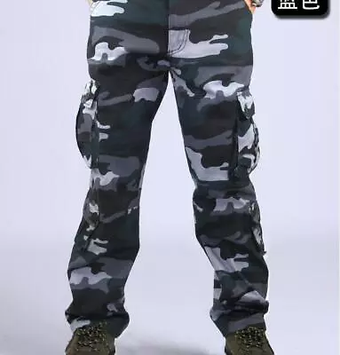 New Men's Cotton Cargo Pants Military Combat Camouflage Army Trousers Outdoor • $26.50