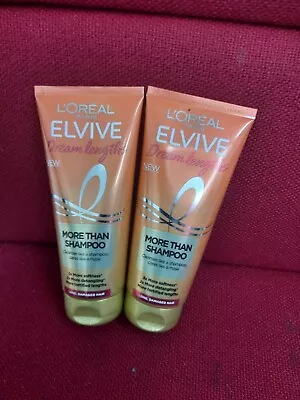 L'oreal Elvive Deam Lengths More Than Shampoo Long Damaged Hair 200ml X2 • £13.90