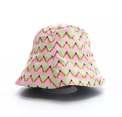 Zara Womens Multicoloured Geometric Cotton Bucket Hat Size M • £5