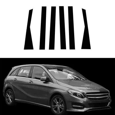 6X Door Side Pillar Posts Trim Cover Decal For Mercedes B-Class W246 2012-2019 • $11.58
