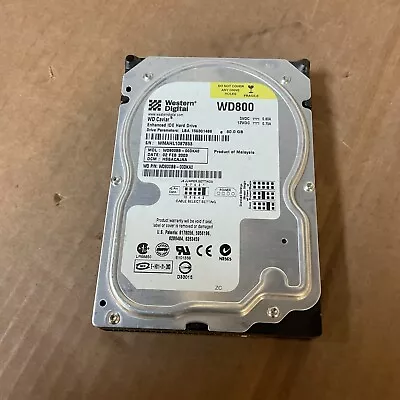 Western Digital Enhanced IDE Hard Drive 80GB WD800BB-00DKA0 • $24.99