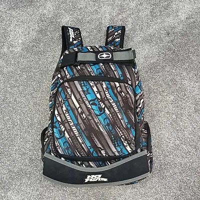 £17.49 • Buy No Fear Blue Khaki Backpack Rucksack Carry Bag Travel Big Skull Print Y2k