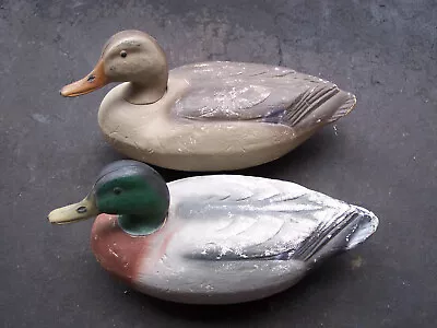 2 Lot Foam Styrofoam HERTERS MALLARD HEN DRAKE Floating Duck Decoys Hunting • $19.99