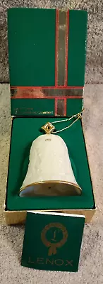 Beautiful Vintage Lenox 1985 Gold Trimmed Fine China Christmas Bell Ornament • $21.99