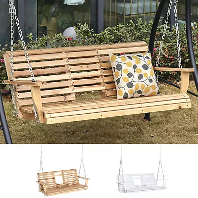 Outdoor 3-Person Patio Outdoor Swing W/ Durable PU Coating & Chains • $159.99